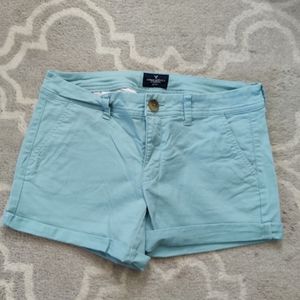 Blue American Eagle Midi Trouser Shorts